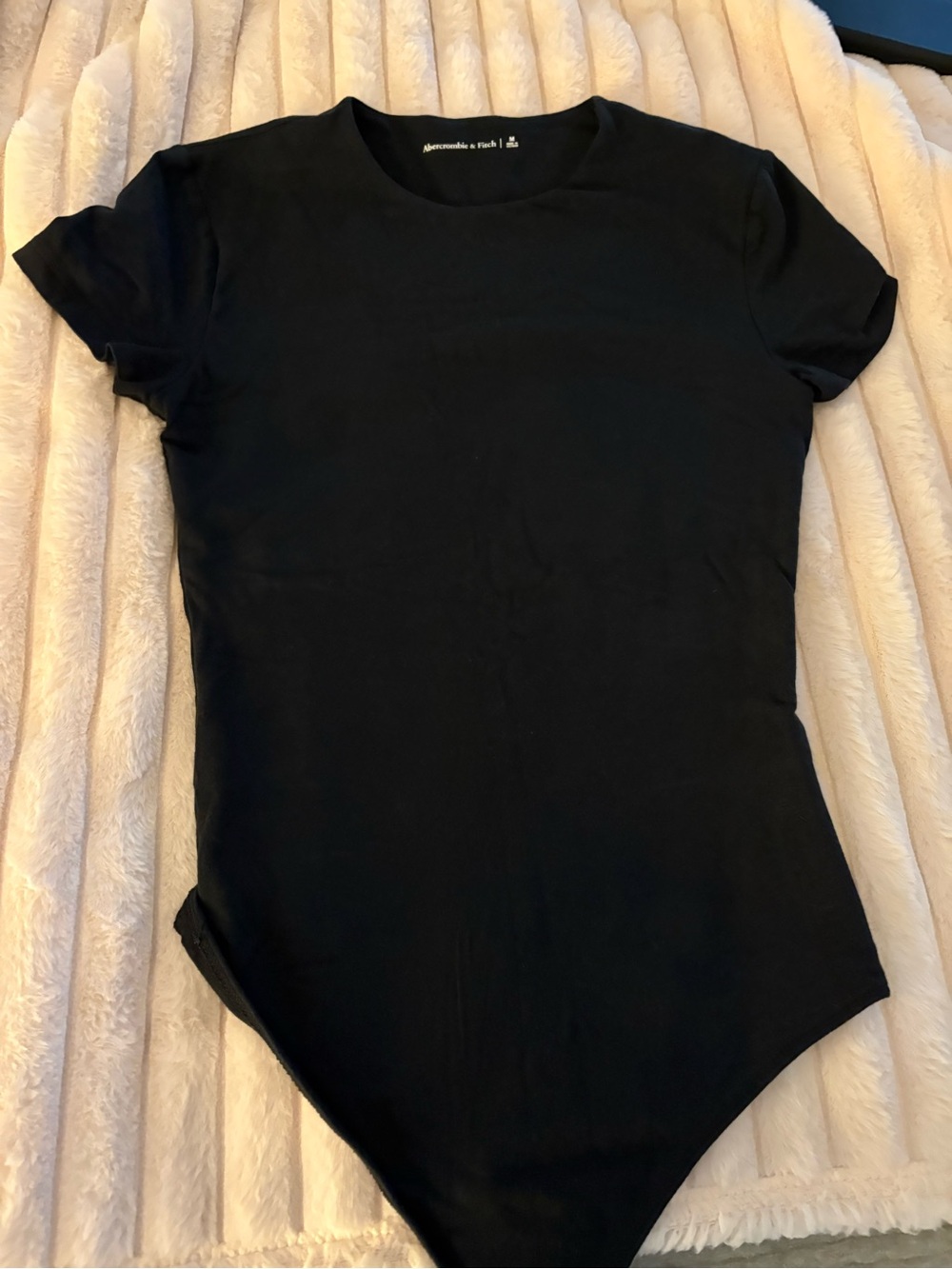 Abercrombie & Fitch Black Short Sleeve Crew Neck Bodysuit